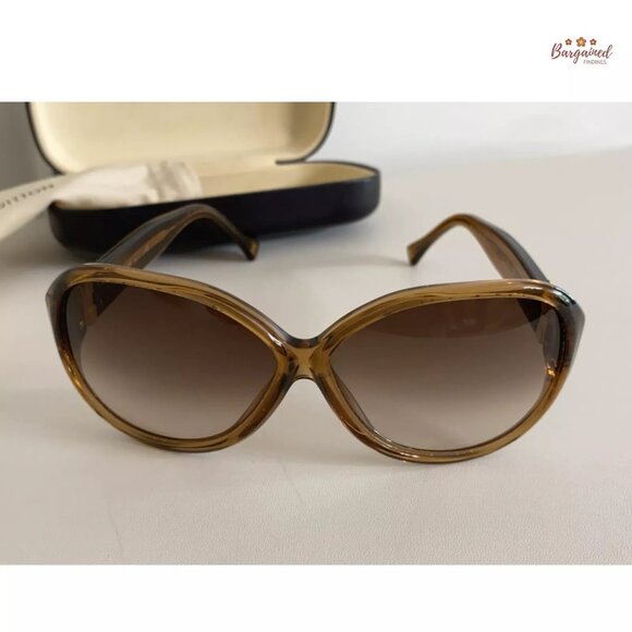 Auth LOUIS VUITTON Honey Speckling Acetate Frame Oversized Soupcon GM Sunglasses - Picture 11 of 13